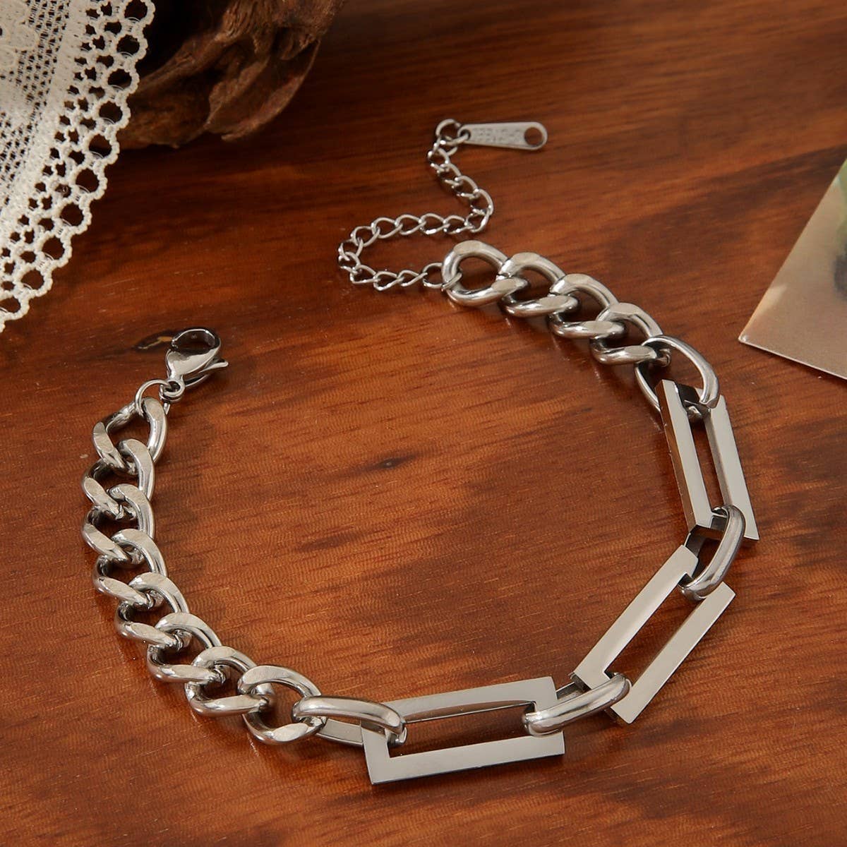 VERSATILE THICK METAL CHAIN HEAVY DUTY BRACELET
