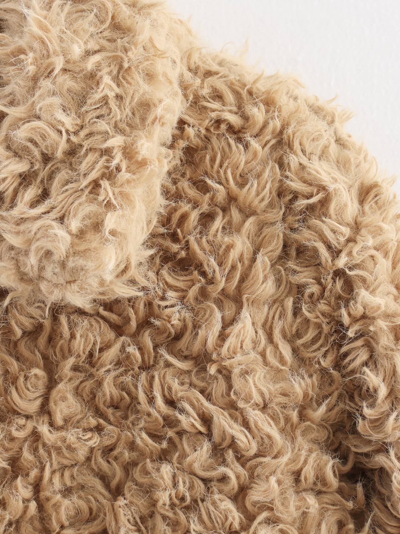 Lapel long-sleeved single-breasted faux fur coat