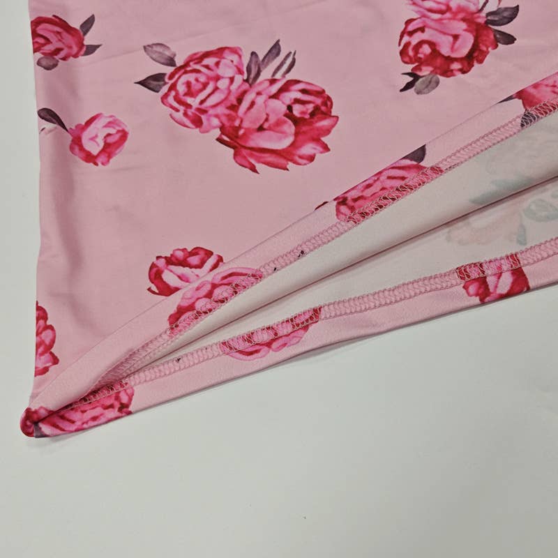 Printed halter dress that covers the buttocks