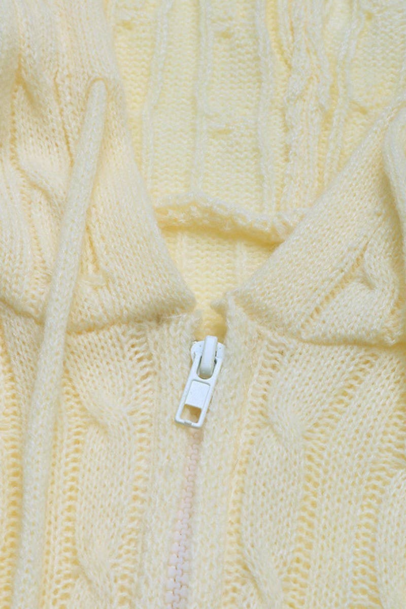 CWOCAL2254_WOMEN'S HOODED KNITTED SOLID COLOR CARDIGAN