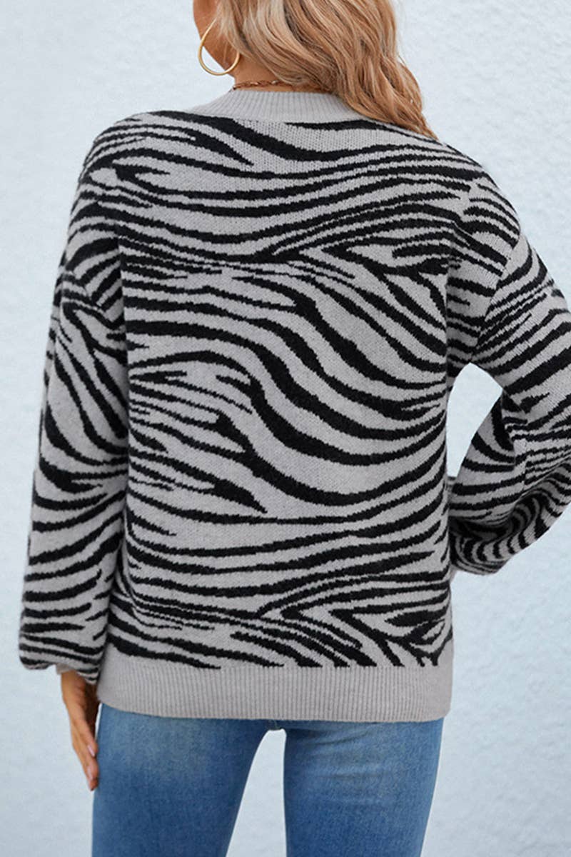 CWOSWL0583  Crew Neck Pullover Casual Sweater