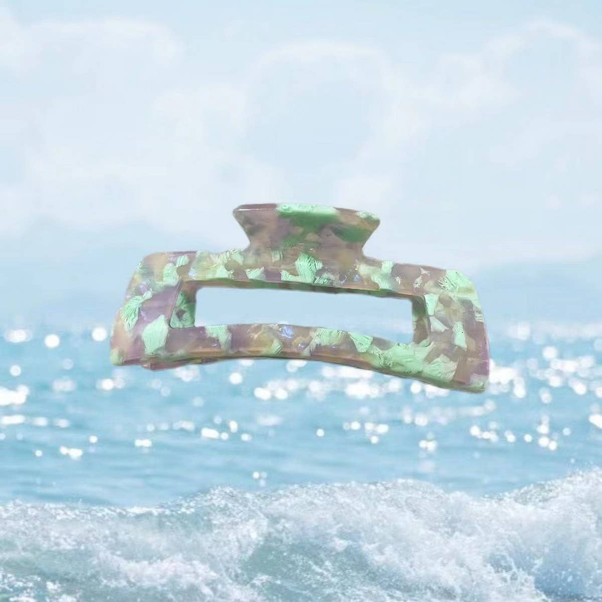 CWAHA1576_DELICATE SQUARE FLORAL LARGE HAIR CLAW CLIP