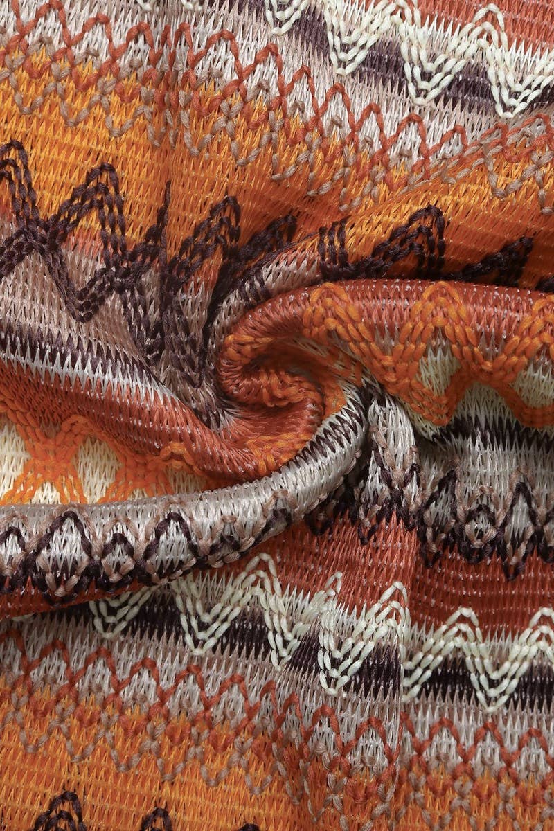 CWDMD4216_STRIPED SLIT SLEEVELESS SQUARE NECK DRESS