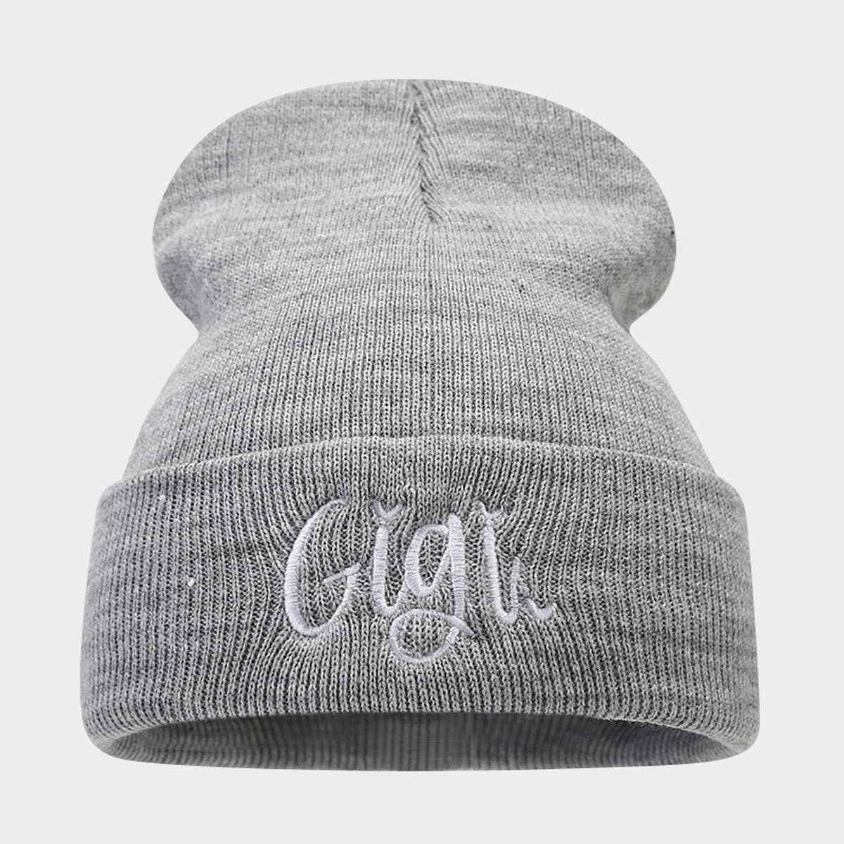 FASHIONABLE LETTER EMBROIDERY CASUAL KNITTED HAT_CWAH2118