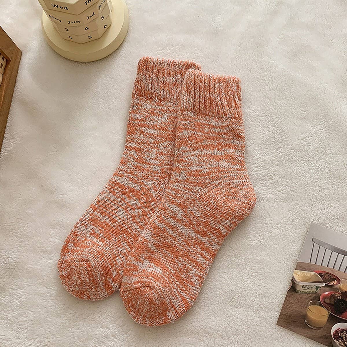 WINTER THICK WARM TERRY SOCKS MID-TUBE SOCKS