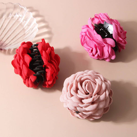 Large Rose Hair Claw - Elegant INS Style Clip_CWAHA1046