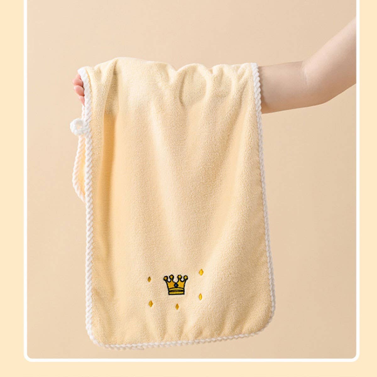 EMBROIDERED THICK CORAL FLEECE BATH TOWEL SET