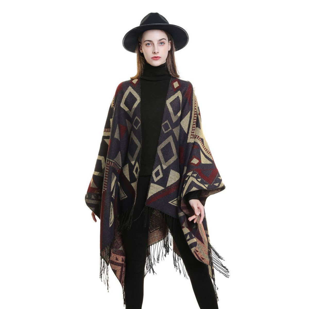 NEW WINTER SLIT WARM ETHNIC STYLE SHAWL_CWMM2098