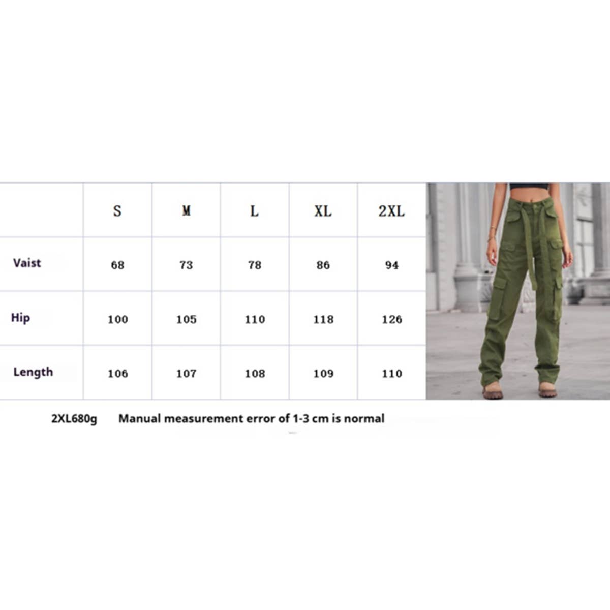 Casual Washed Denim Multi-Pocket Cargo Pants_CWJP0633