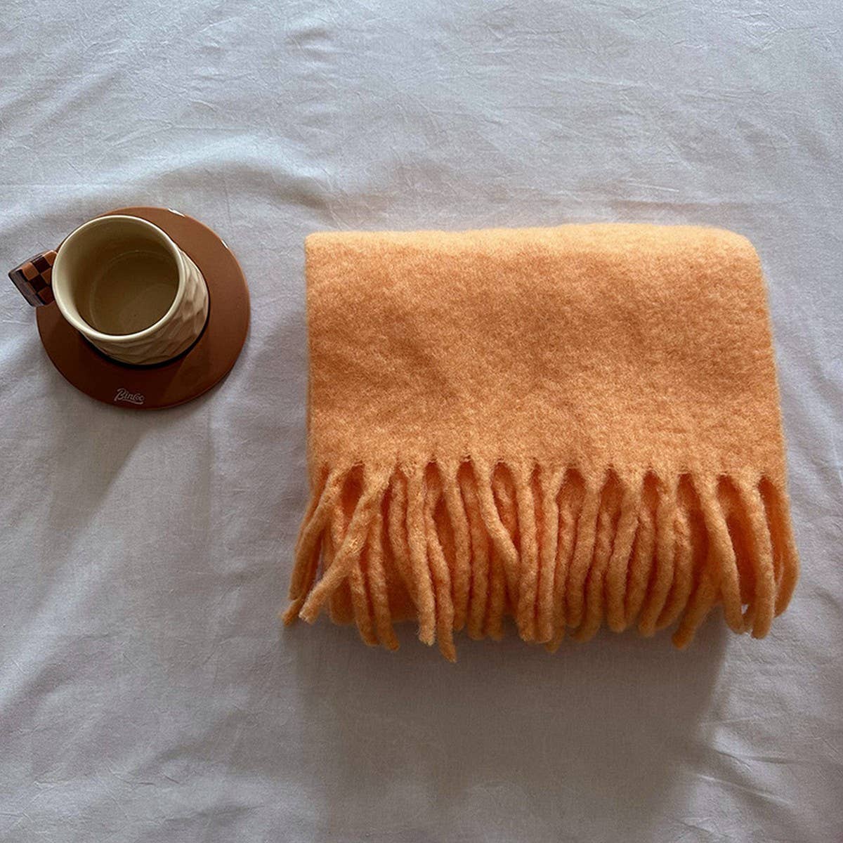 Soft Wool Spun Scarf ??Cozy Winter Neck Warmer_CWASC2317