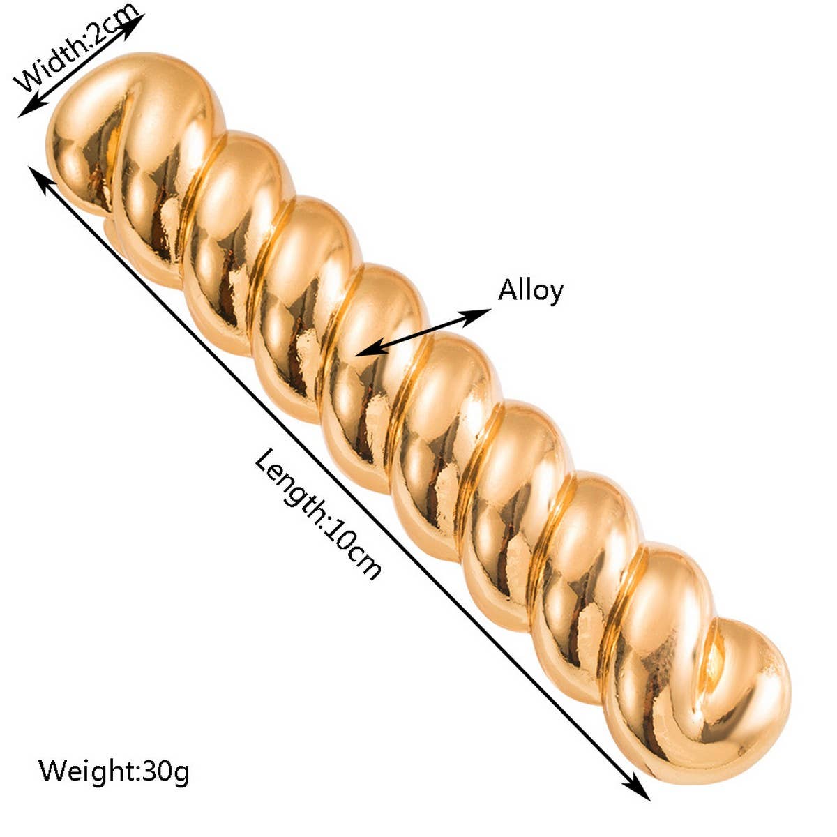 Minimalist Metal Hair Clip for Twisted Styles