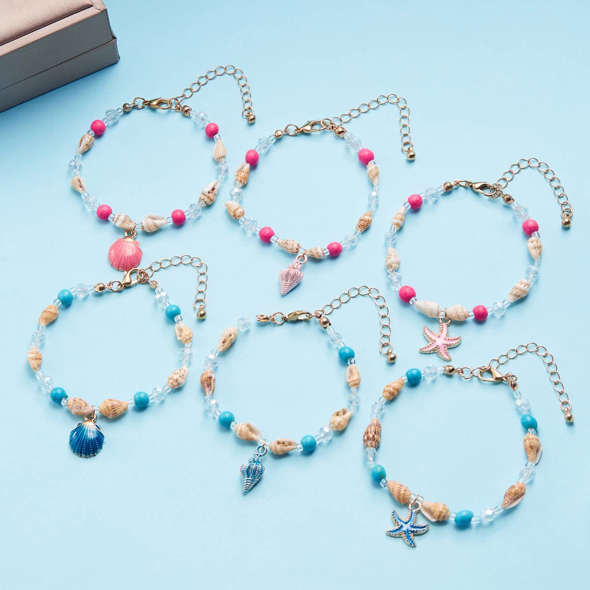 VERSATILE BEACH SHELL CONCH RICE BEAD BRACELET