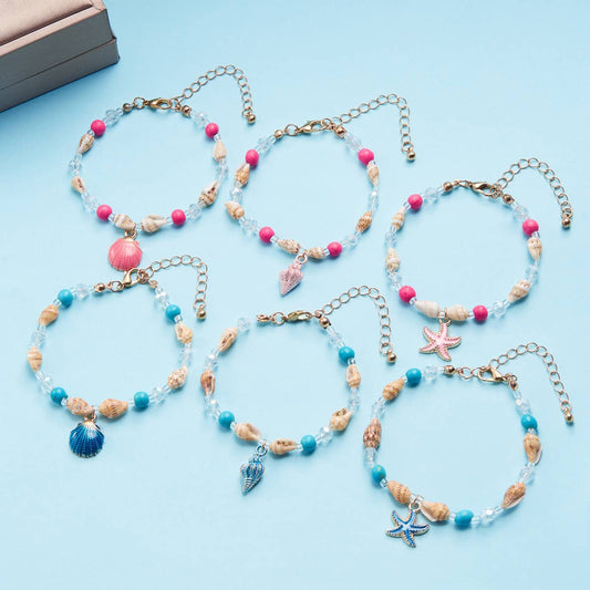 VERSATILE BEACH SHELL CONCH RICE BEAD BRACELET