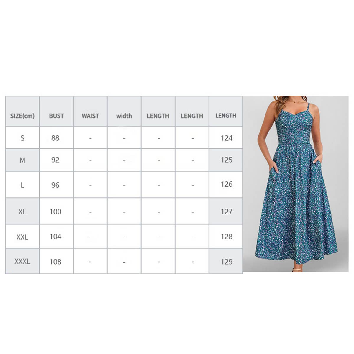 Fashionable floral sleeveless V-neck sundress