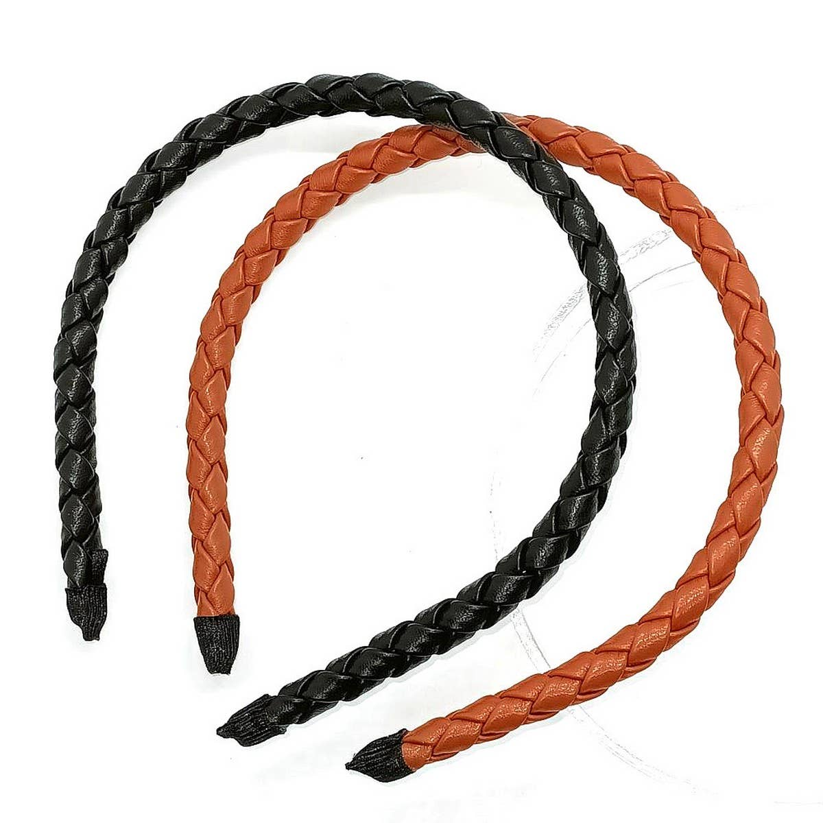 Elegant Simple PU Leather Woven Headband