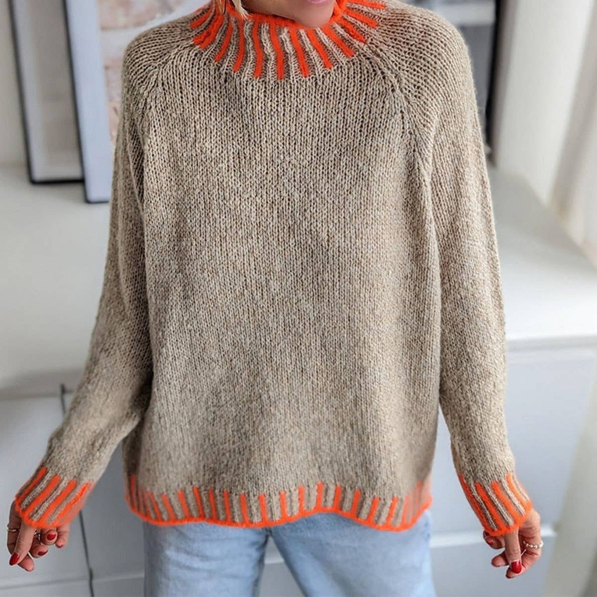 TURTLENECK FASHION ALL-IN-ONE SOLID COLOR