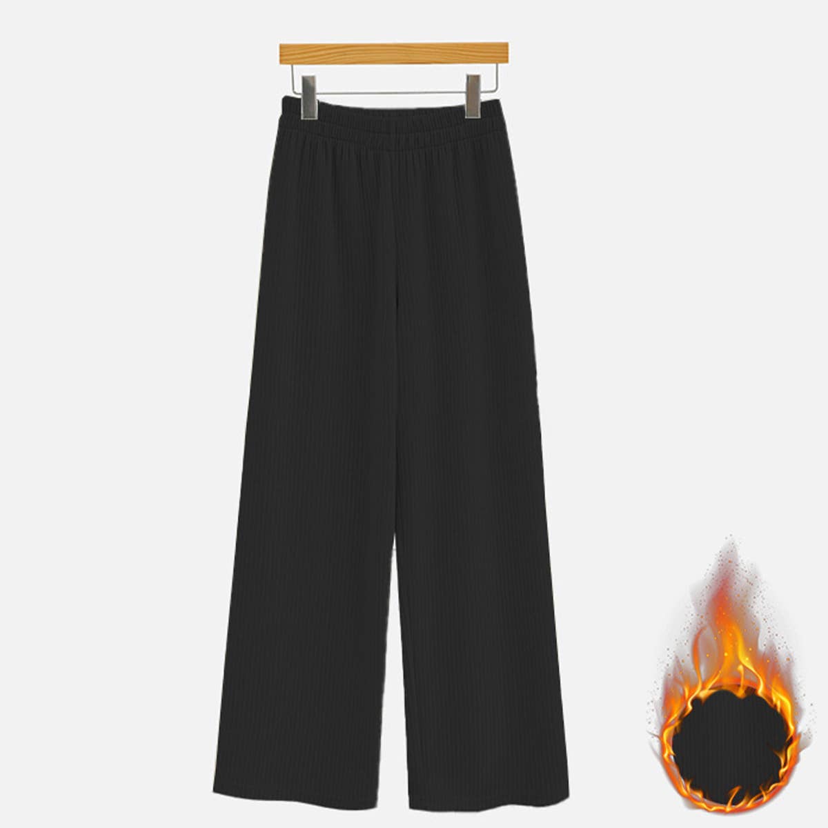 FLOOR-LENGTH HIGH WAISTED WIDE LEG STRAIGHT PANTS