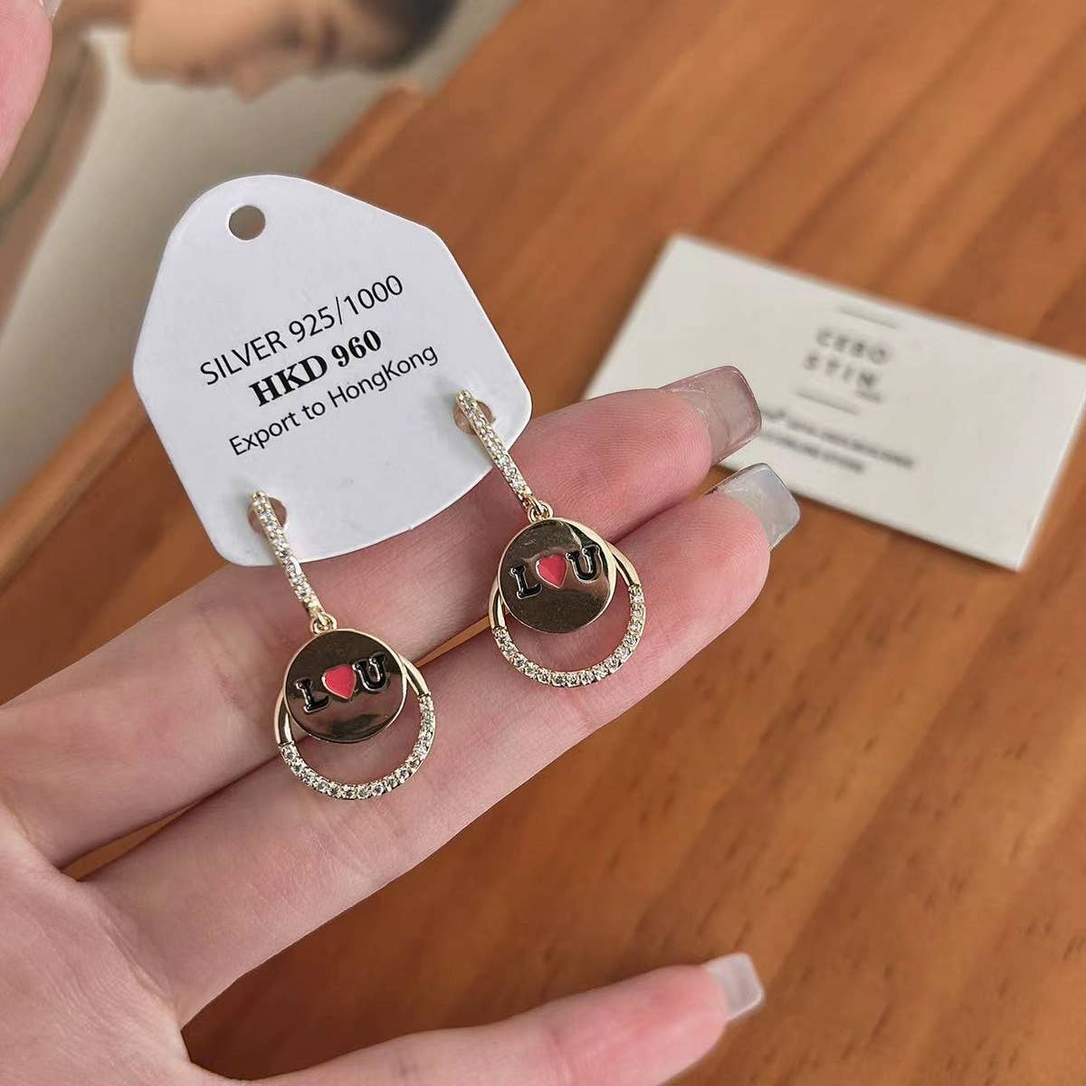 FASHIONABLE LOVE LETTER EARRINGS