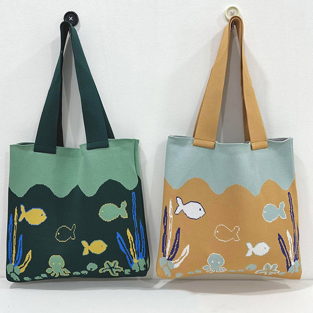 WOMEN CASUAL OCEAN OCTOPUS CARTOON HANDBAG_CWAB1534