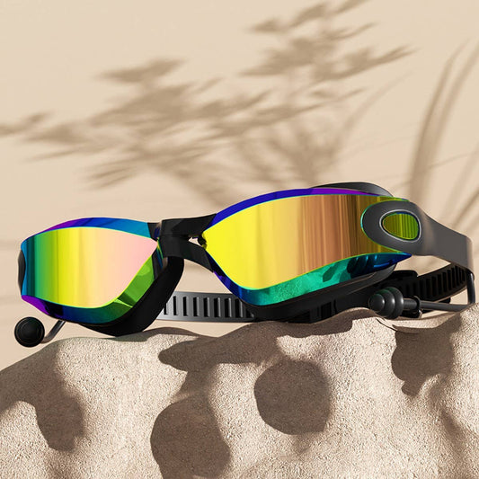 HD Anti-Fog Swim Goggles for Adults ? Large Frame