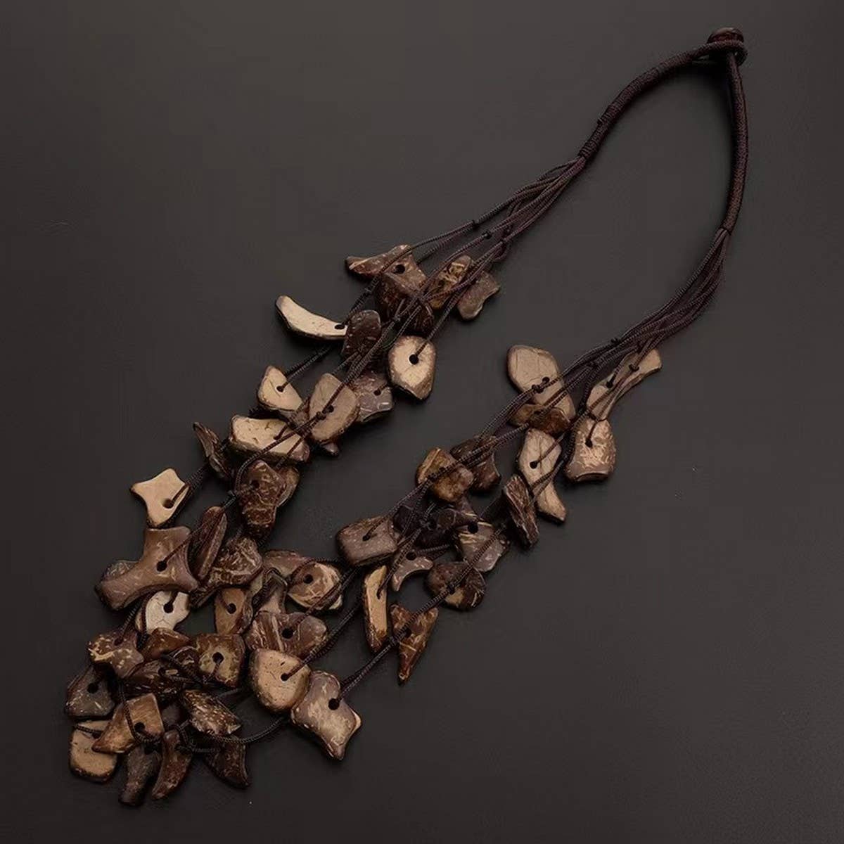 HANDMADE COLORFUL RICE BEAD FLOWER NECKLACE