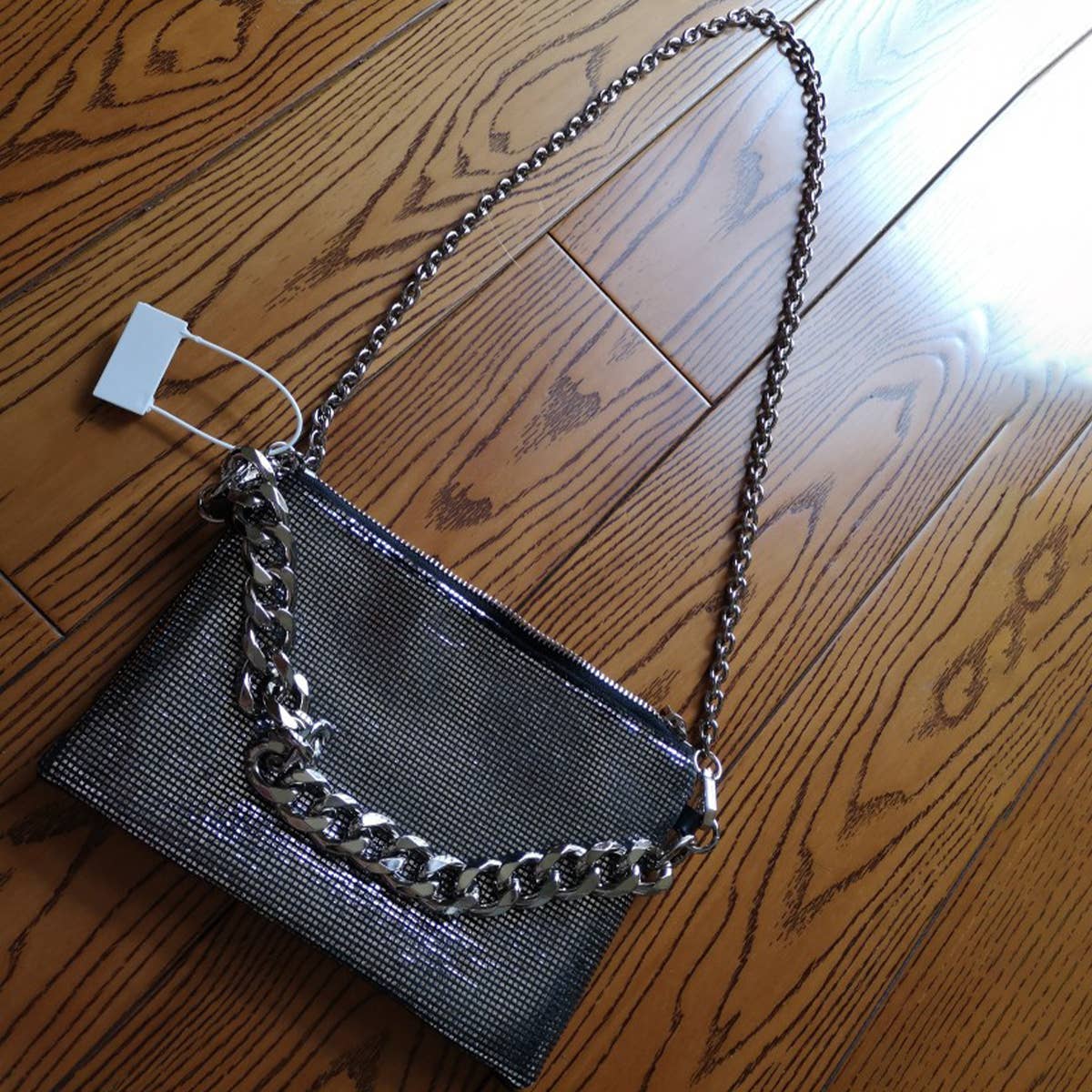 SILVER SEQUIN HANDBAG SHOULDER BAG_CWAB1391
