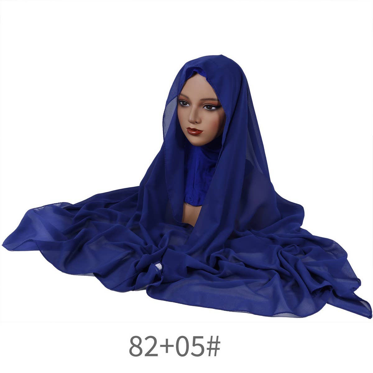 CLASSIC SOLID COLOR PEARL CHIFFON ETHNIC HEADSCARF