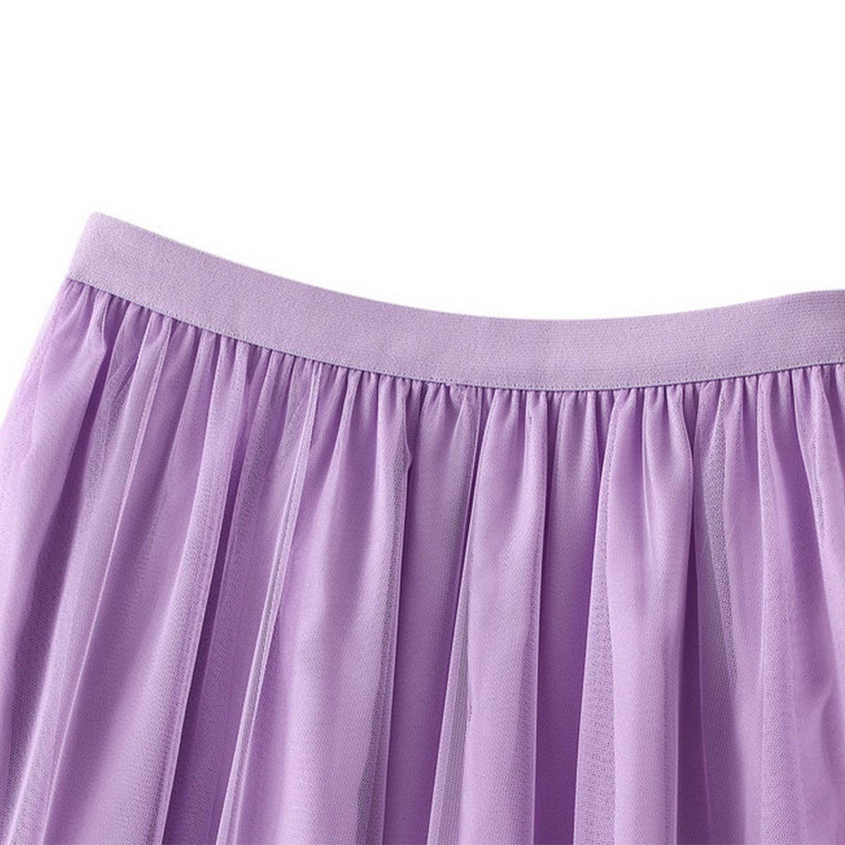Sweet Ruffle Tulle A-Line Flared Puff Skirt