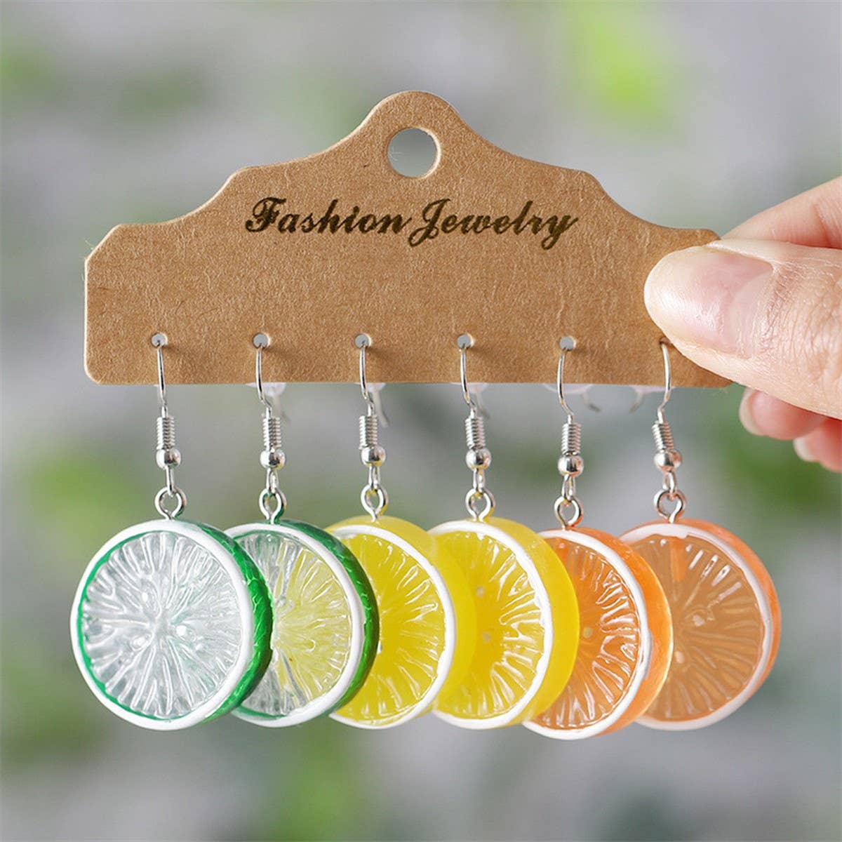 CREATIVE SWEET FRUIT LEMON PENDANT EARRINGS