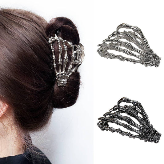 Gothic ghost hand pleated high-end alloy hairpin