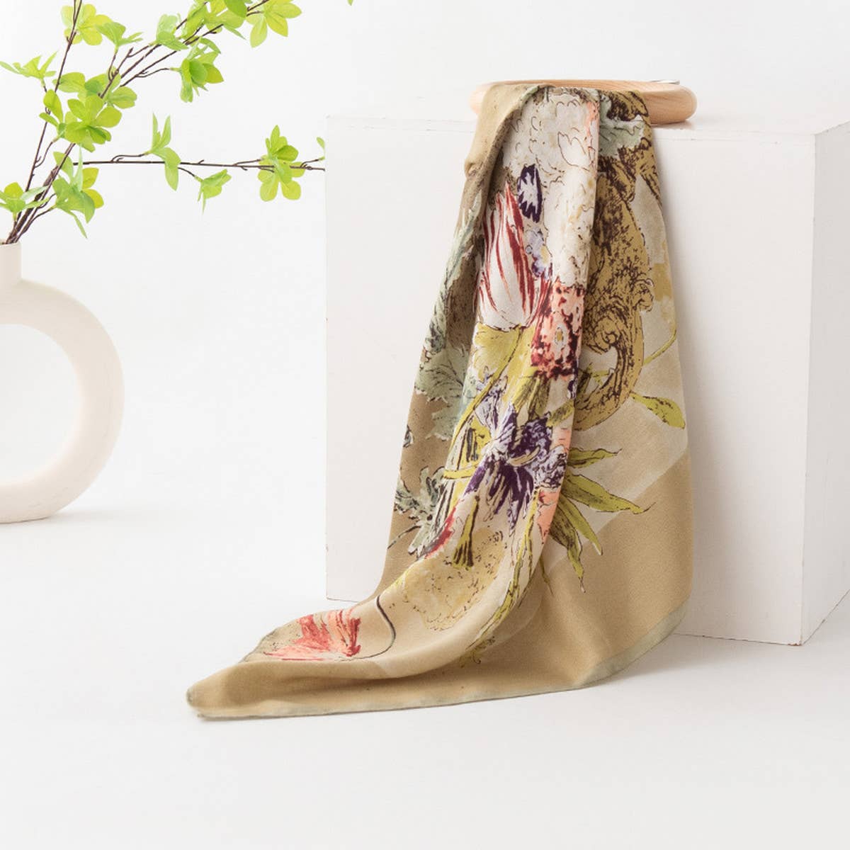 THERMAL SHIRT GEOMETRIC PRINT SCARF