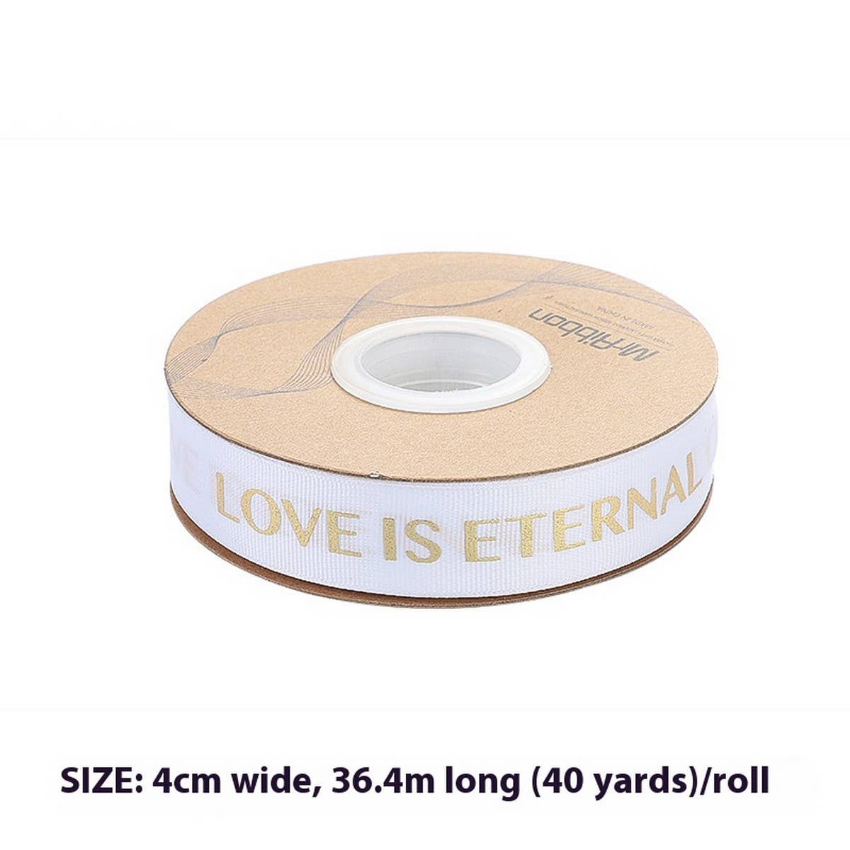 GOLD STAMPED THREADED RIBBON DIY BOW RIBBON