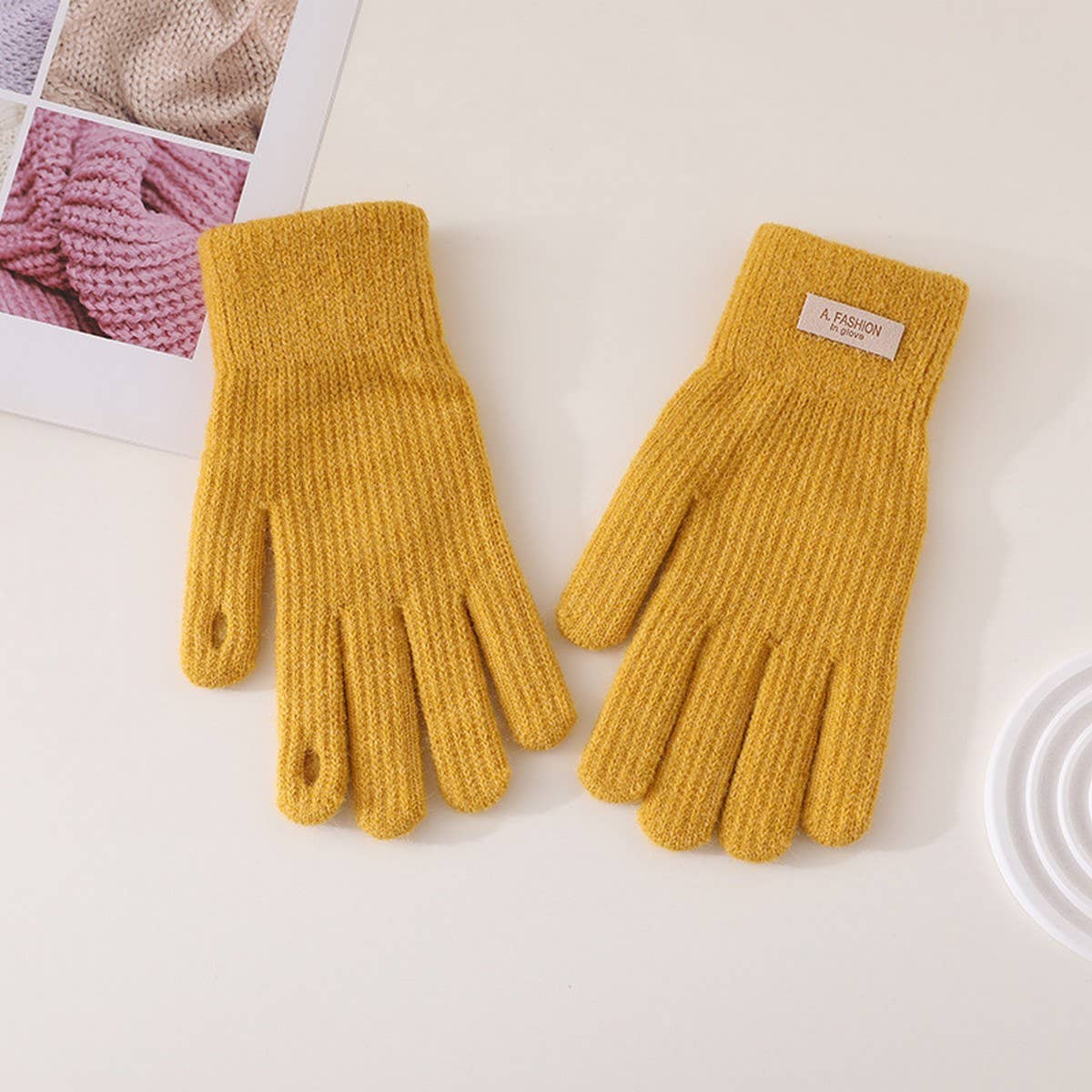 WINTER WARM CUTE TOUCH SCREEN FULL FINGER GLOVES_CWAG0190