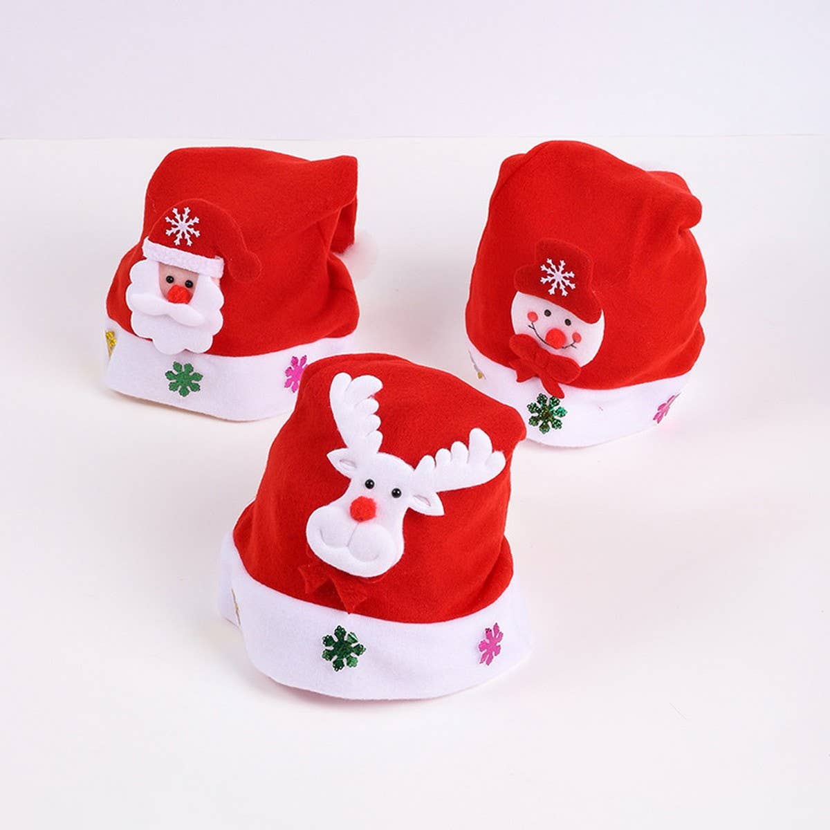 CHILDREN ADULT CHRISTMAS GIFT BRUSHED SANTA HAT_CWAH2316