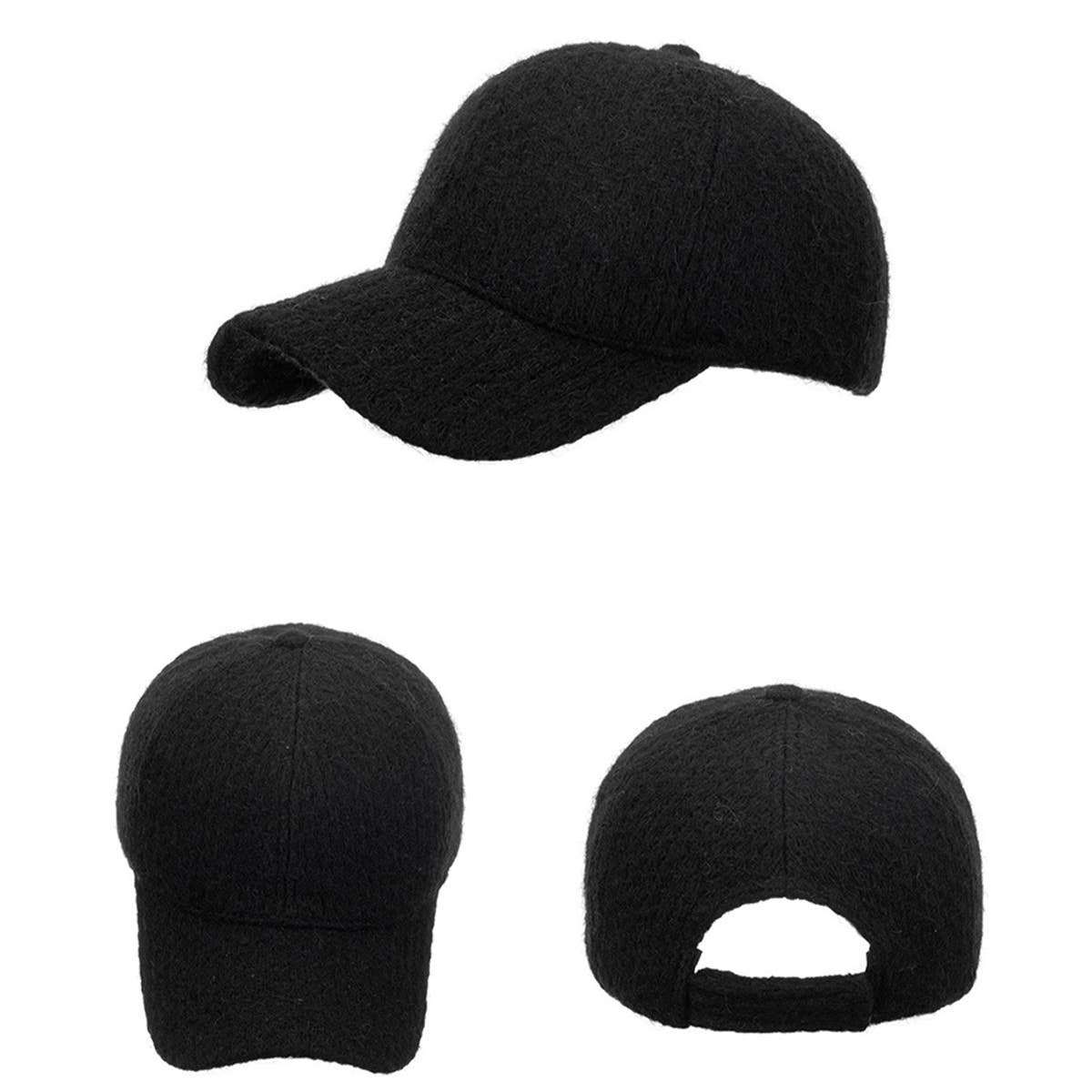 KNIT THICK WARM BASEBALL CAP CAP