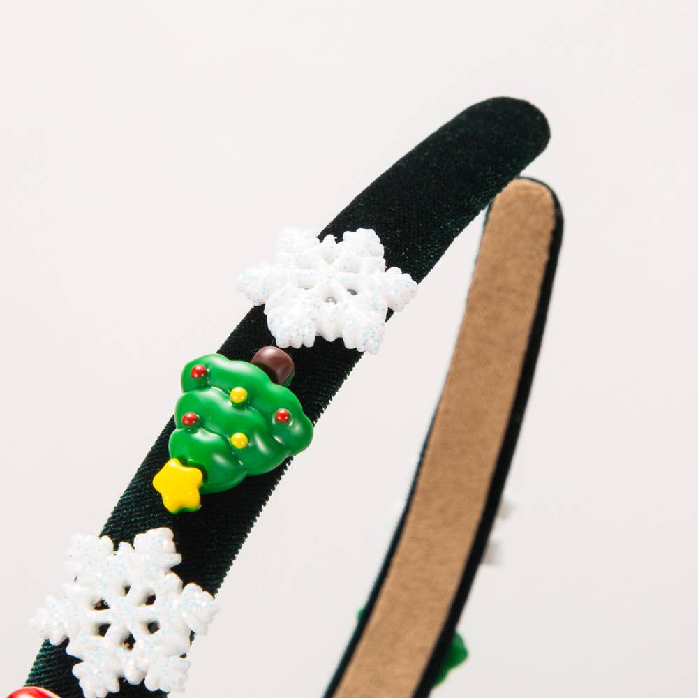 CHRISTMAS FLANNELETTE HAIRBAND WITH FINE EDGE