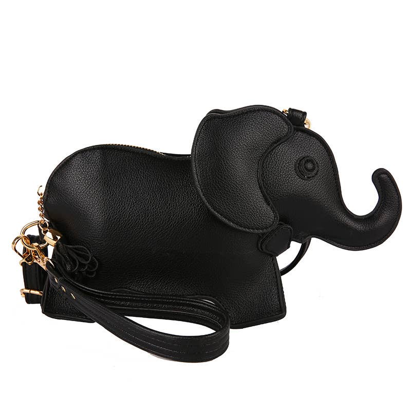 Funny elephant single-shoulder crossbody bag