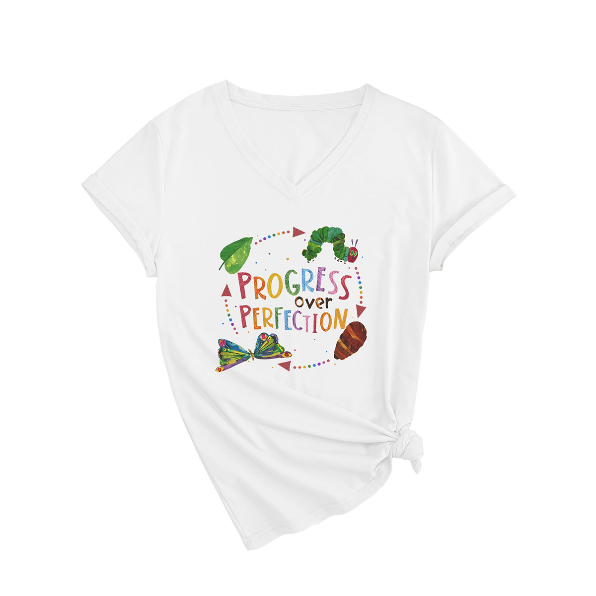 Slim Fit Women??¢s Tee ?œProgress Over Perfection??CWTTSL0501