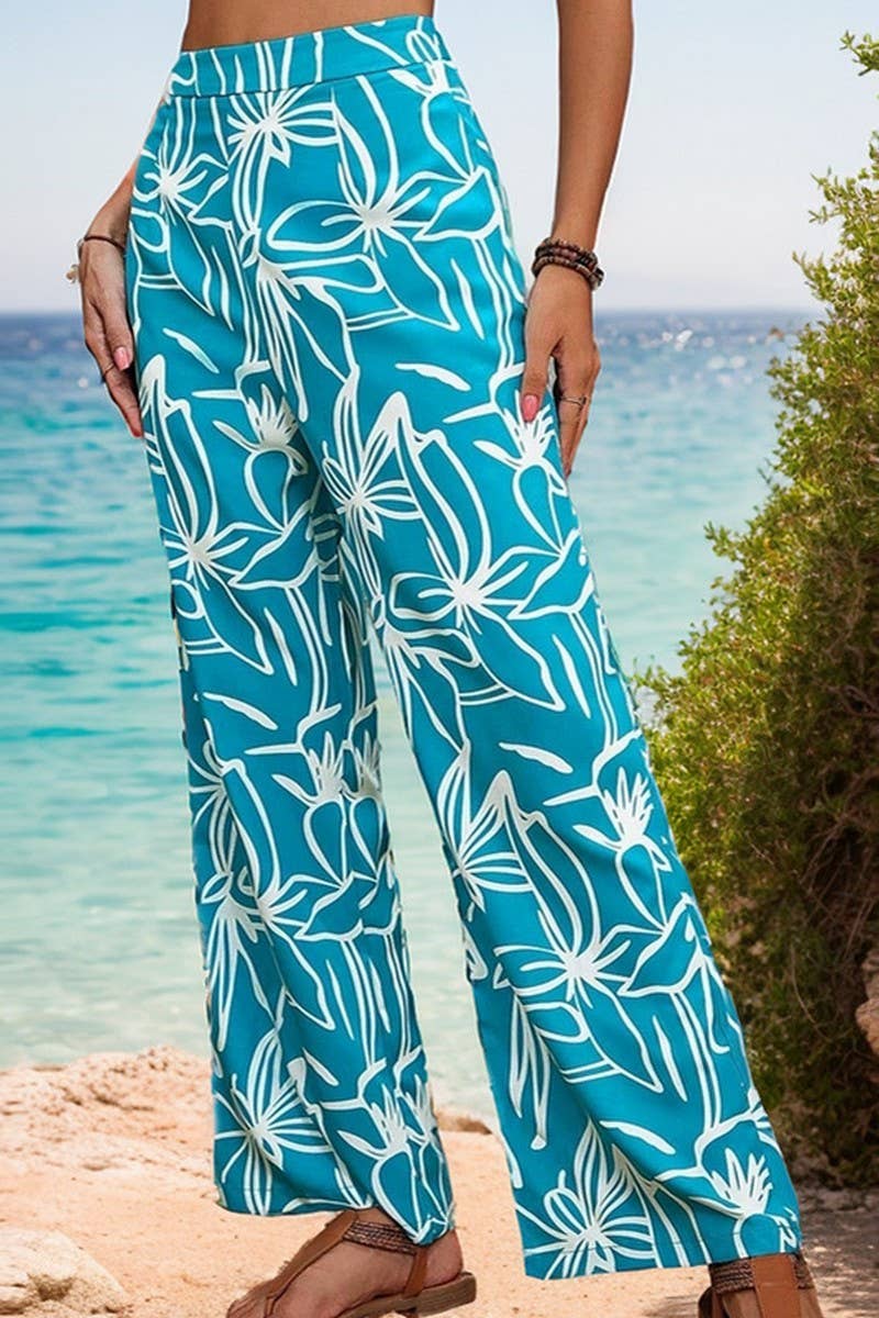 CWBLP0762_CASUAL PRINTED STRAIGHT TROUSERS