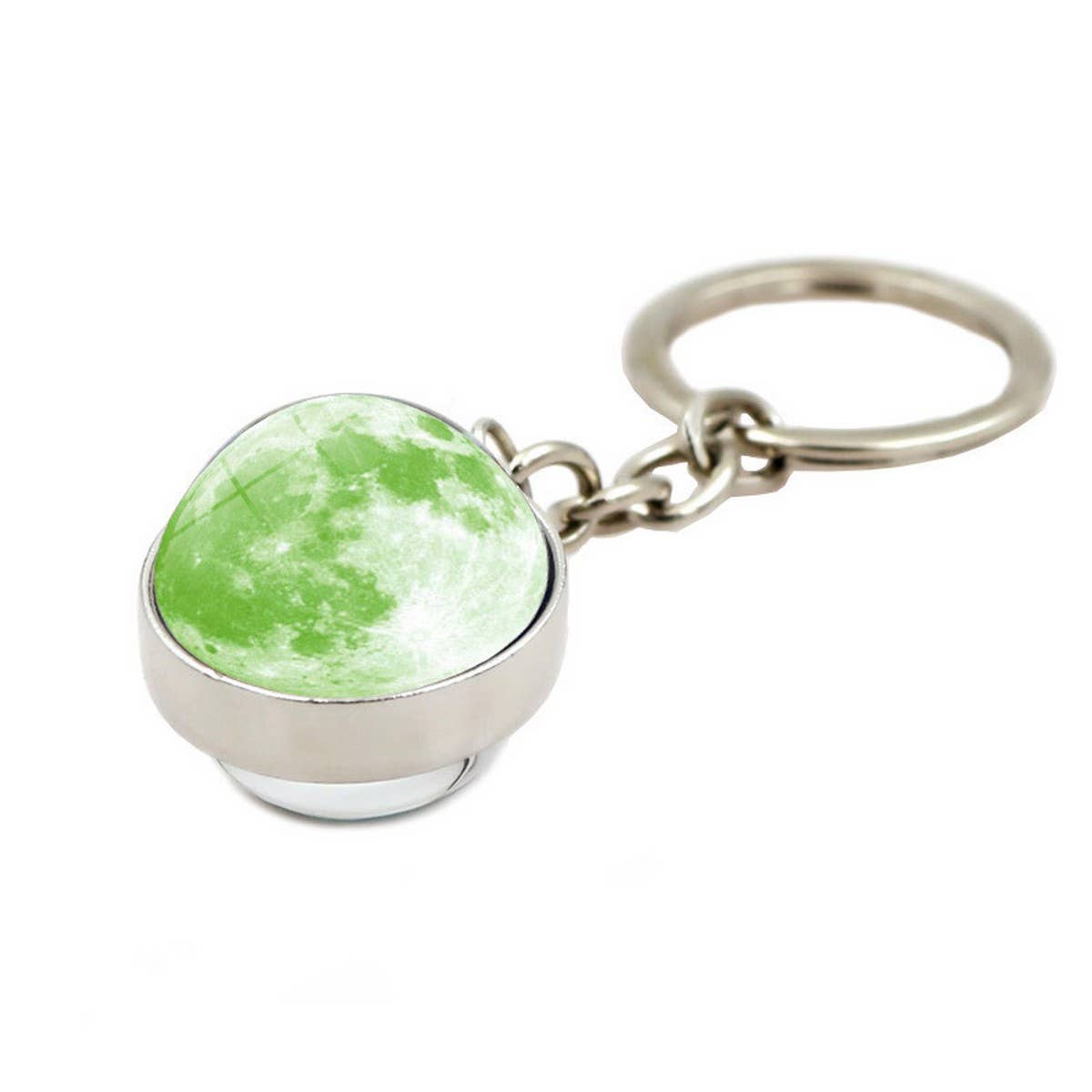 COSMIC MOON CRYSTAL GLASS BALL KEYCHAIN PENDANT