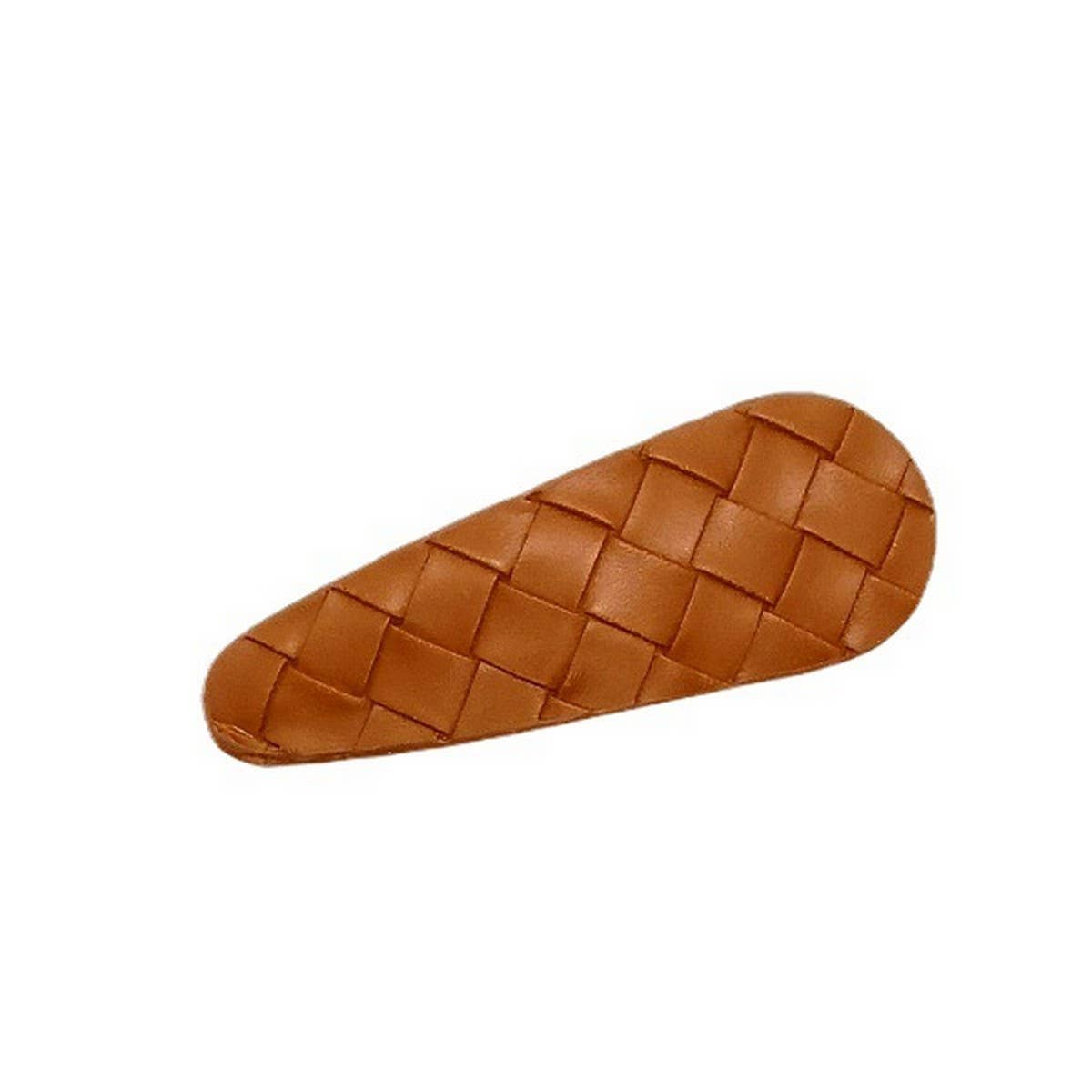 Minimalist Boho Woven PU Leather Side Hair Clip