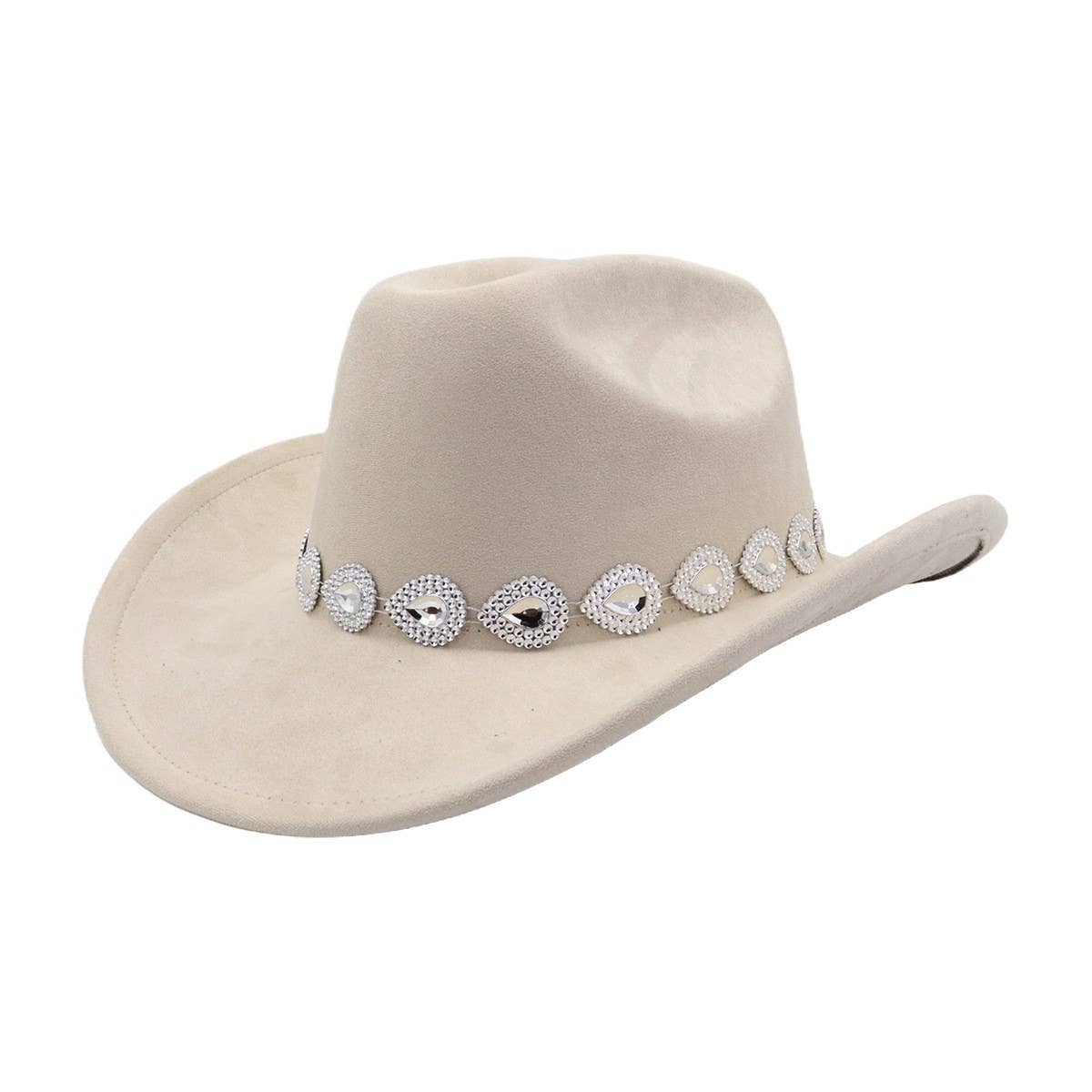 Unisex Suede Cowboy Jazz Fedora Hat Western_CWAH04481