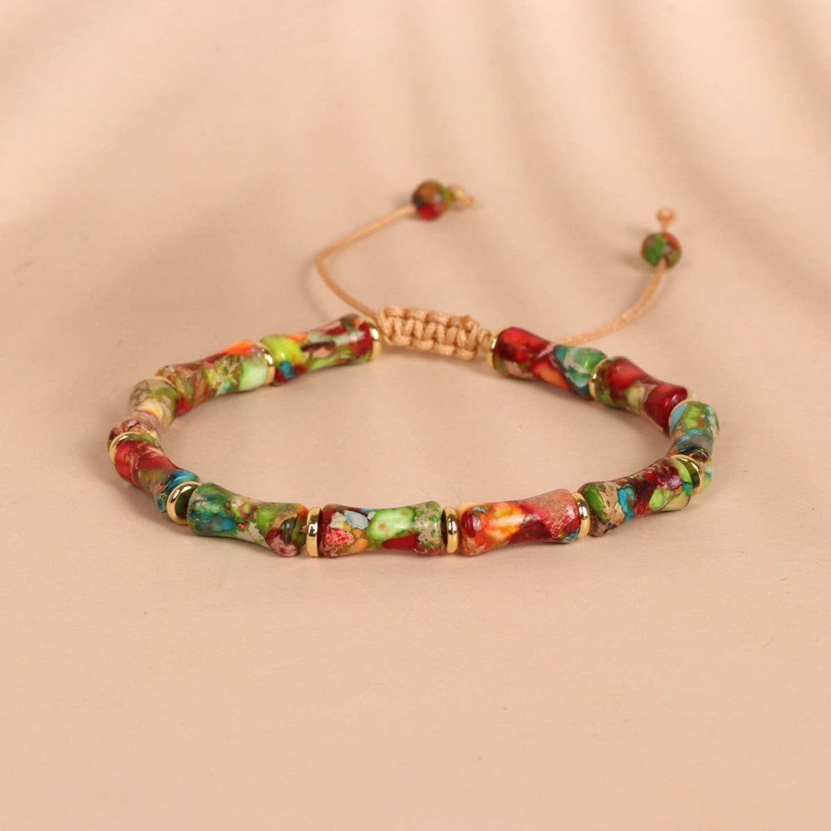 BAMBOO SHAPE NATURAL STONE BRACELET_CWAJE3941