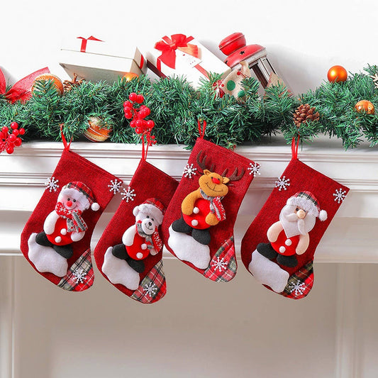 CHRISTMAS STOCKING CANDY GIFT BAG LARGE DECORATION