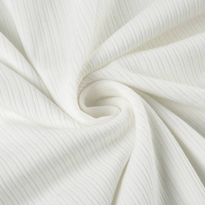 Thread texture casual solid color short T-shirt