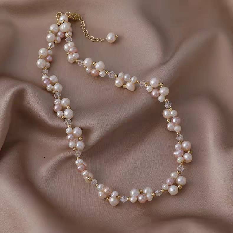 Baroque irregular retro freshwater pearl necklace