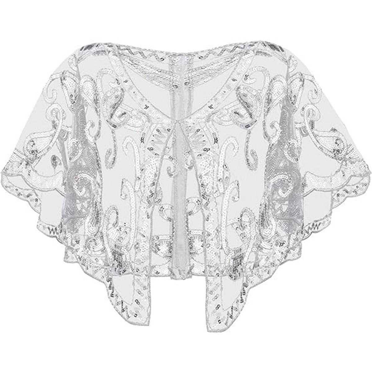 Sequin Lace Evening Shawl ? Party & Formal Wrap