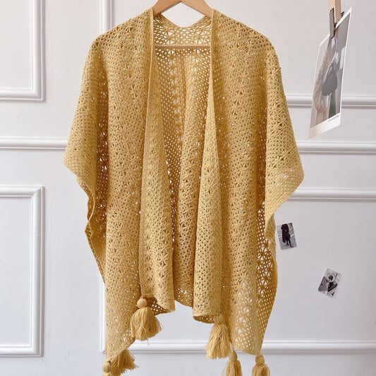 CWASC03125_AUTUMN SOLID COLOR SHAWL CAPE FOR WOMEN