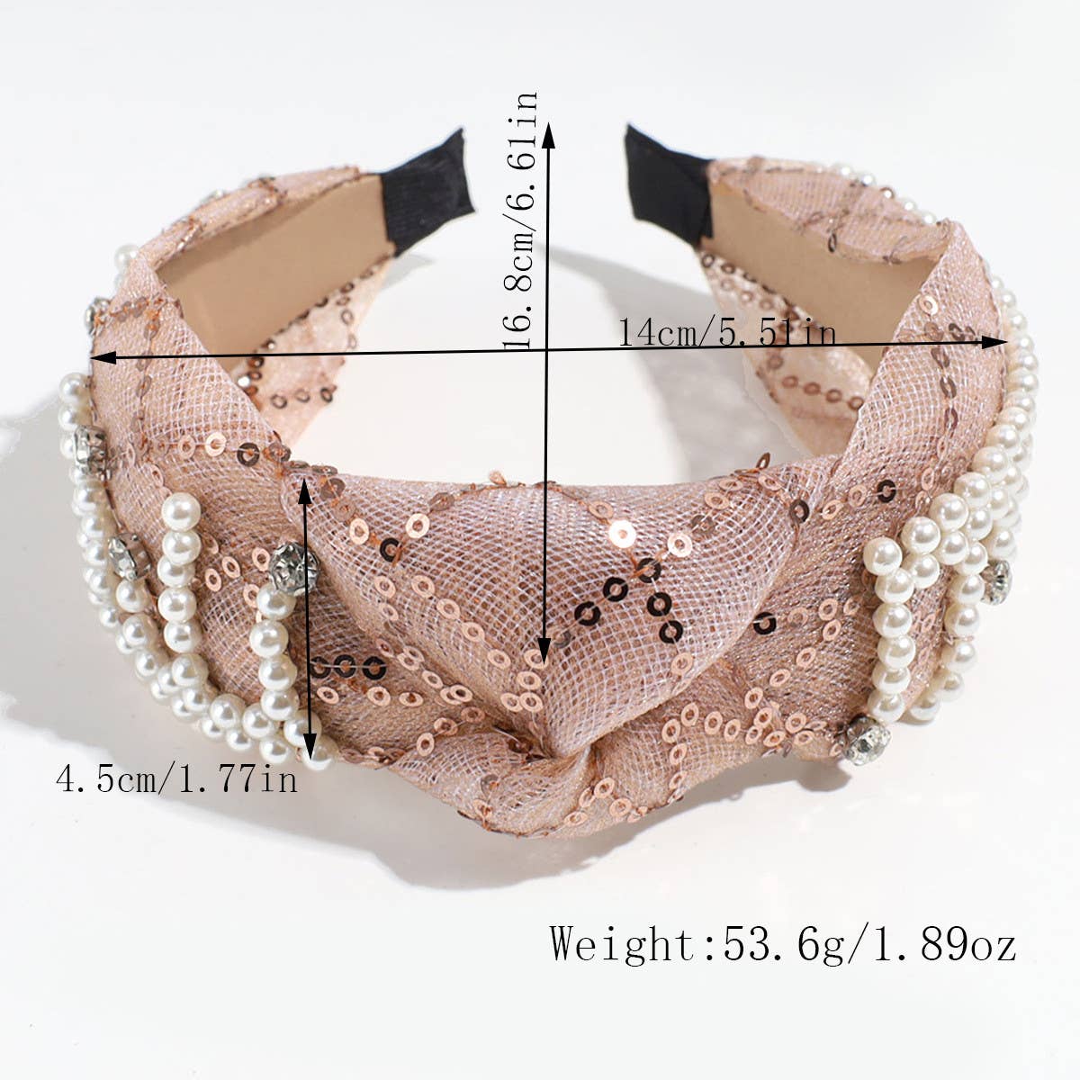 HIGH HEAD PRESSURE MESH KNOTTED HEADBAND