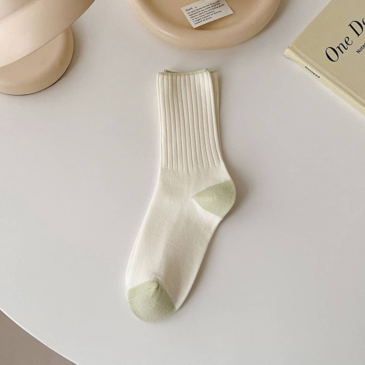 AUTUMN AND WINTER COLOR MATCHING MID-CALF SOCKS_CWMS0902